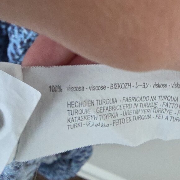 ZARA | Blue Printed Midi Dress Bloggers 4479/240  blue Sz SMALL - Picture 7 of 7